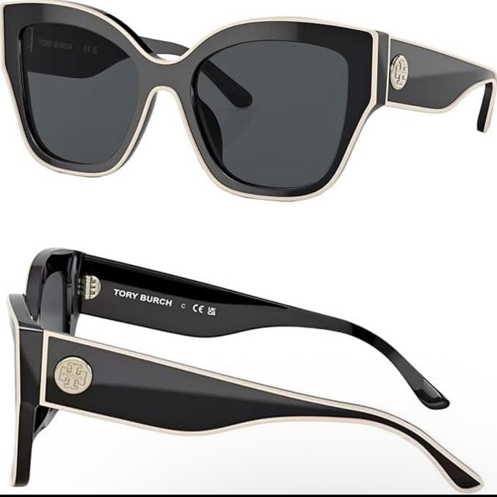 Tory Burch Black and Gold Sunglasses